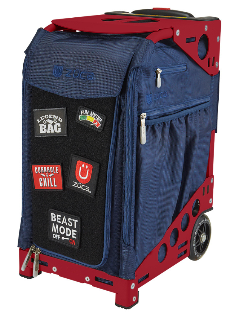 Cornhole Pro Navy - candy red