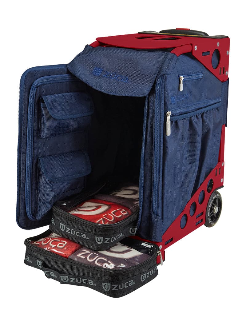 Cornhole Pro Navy - candy red
