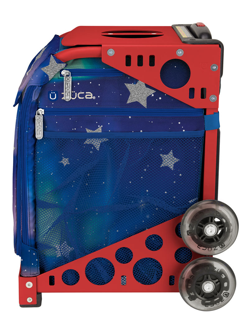 Aurora Sport - Red_frame_flashing_wheels