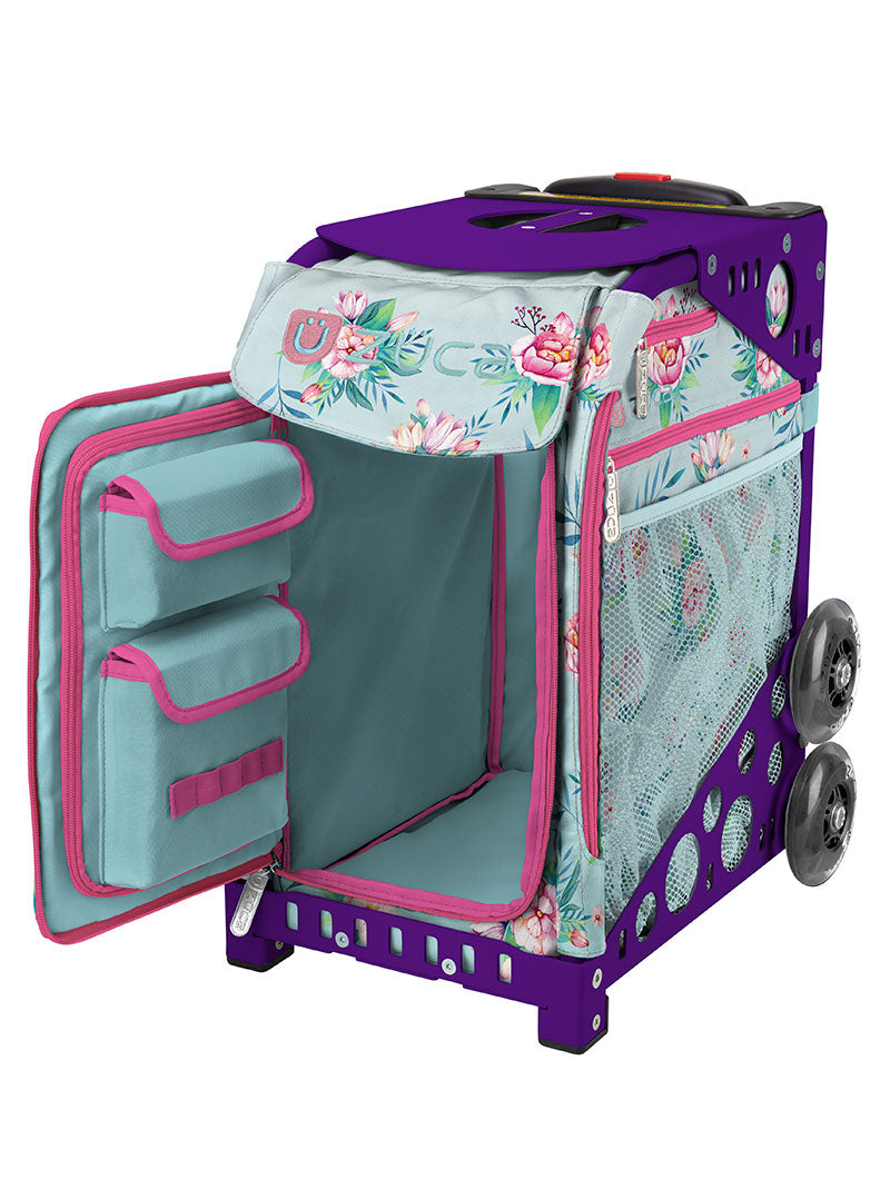 Blooms Sport + Lunchbox - Purple_frame_flashing_wheels
