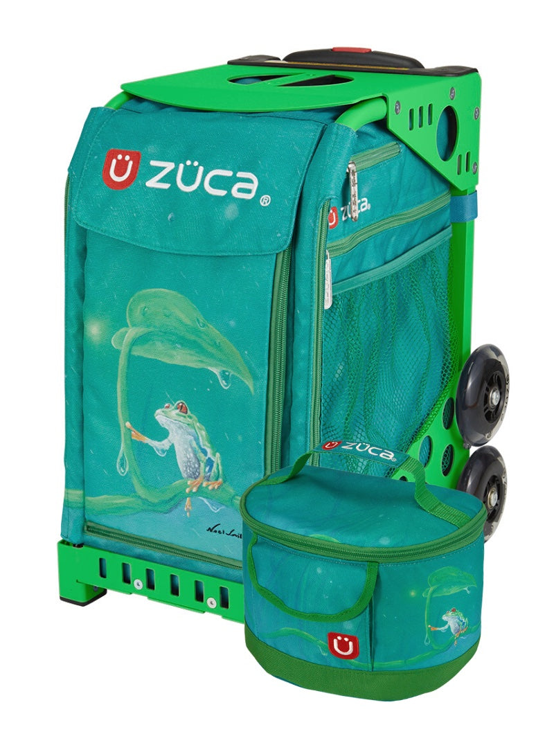 Froggy Friend Sport + Lunchbox - Green_frame_flashing_wheels