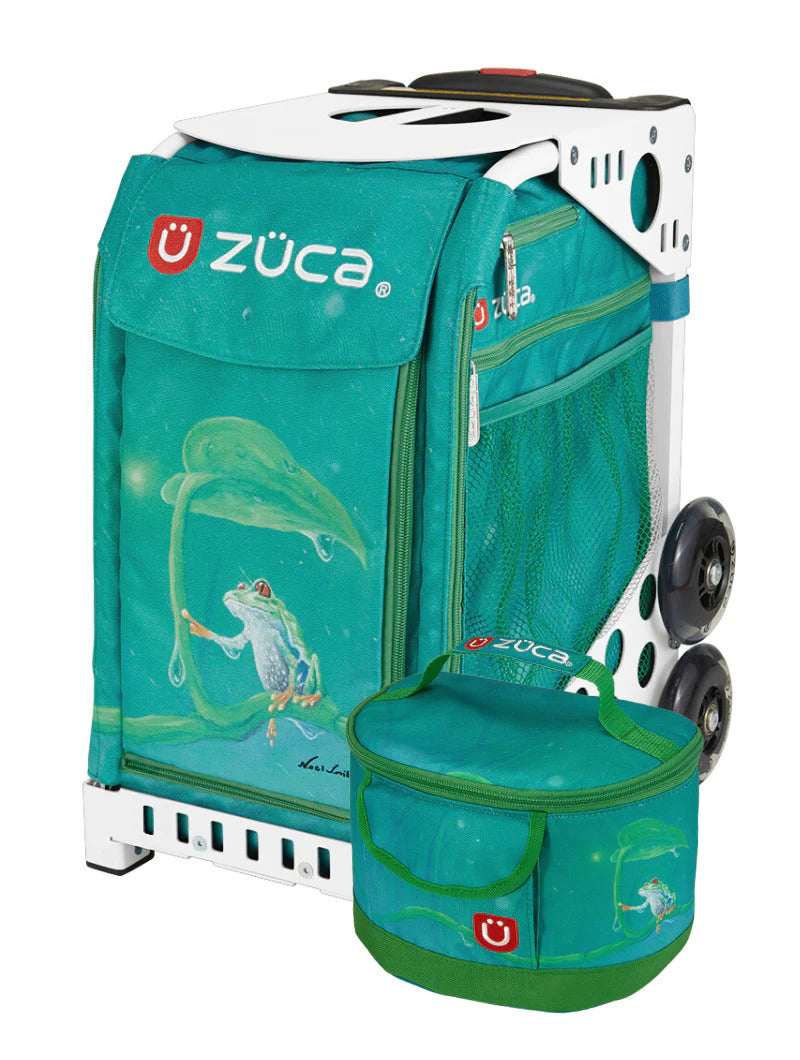 Froggy Friend Sport + Lunchbox - White_frame_flashing_wheels