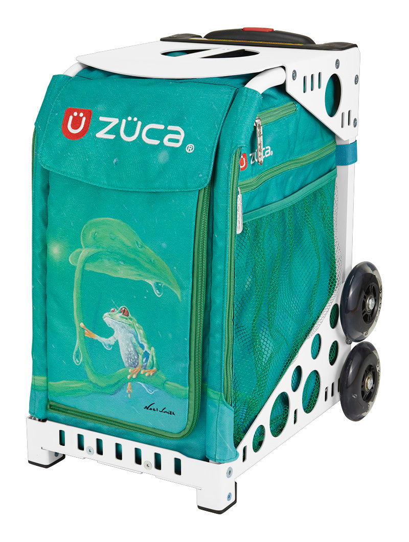 Froggy Friend Sport + Lunchbox - White_frame_flashing_wheels