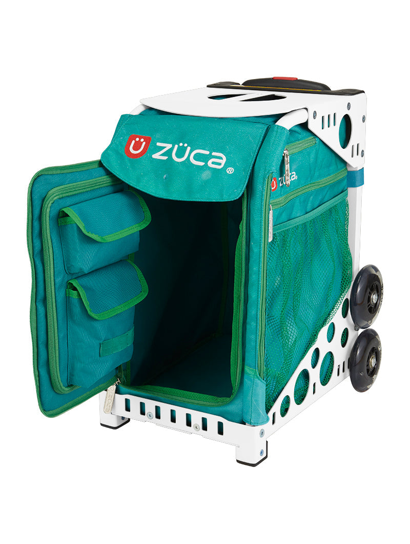 Froggy Friend Sport + Lunchbox - White_frame_flashing_wheels