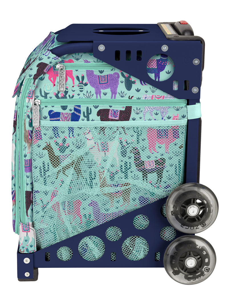 Llama Rama Sport + Lunchbox - Navy_frame_flashing_wheels