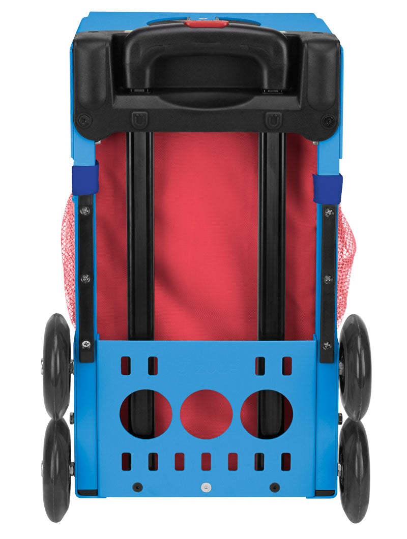 Paisley In Red Sport + Lunchbox - Blue_frame_flashing_wheels