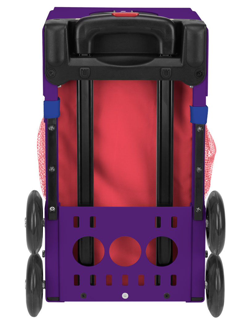 Paisley In Red Sport + Lunchbox - Purple_frame_flashing_wheels