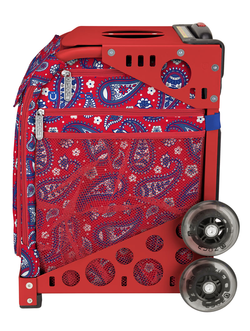 Paisley In Red Sport + Lunchbox - Red_frame_flashing_wheels