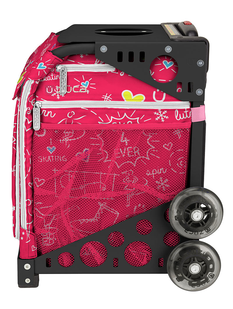 Pink SK8 Sport - Black_frame_flashing_wheels