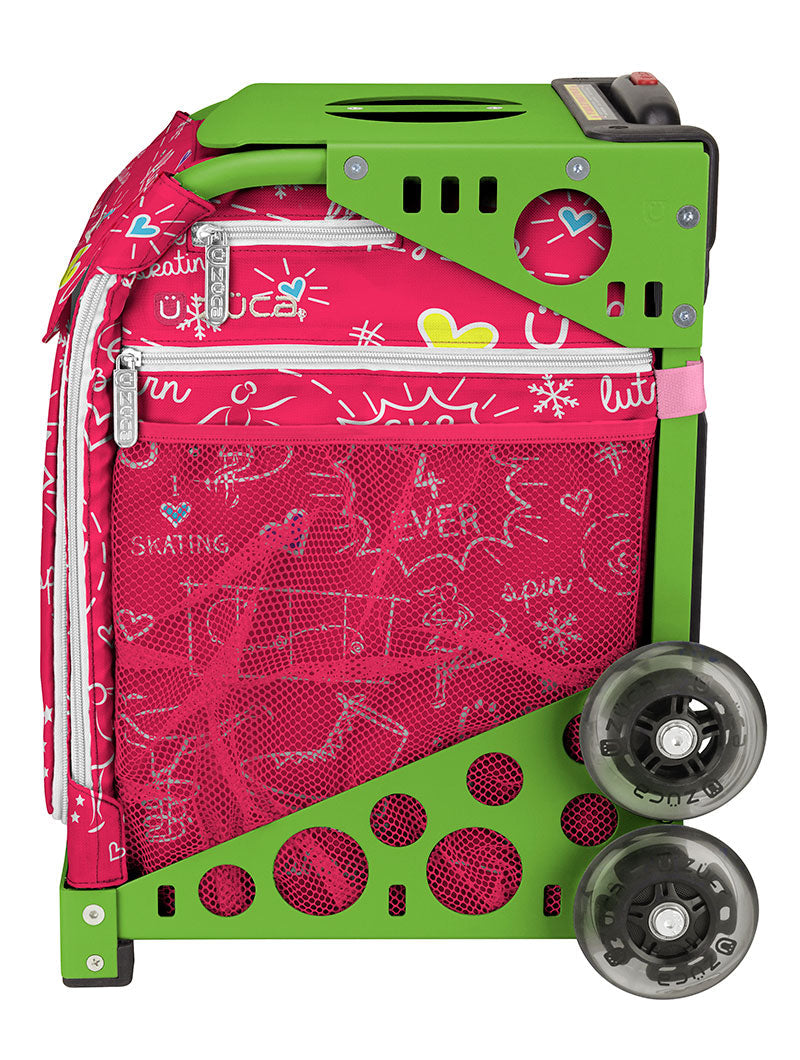 Pink SK8 Sport - Green_frame_flashing_wheels