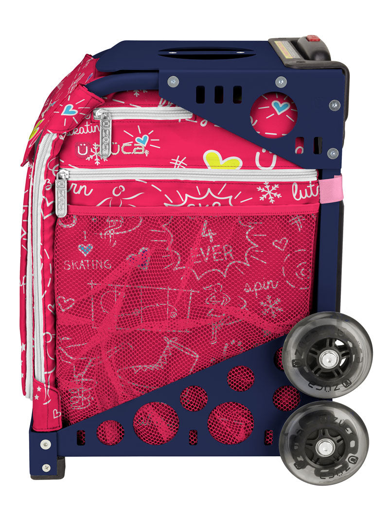 Pink SK8 Sport - Navy_frame_flashing_wheels