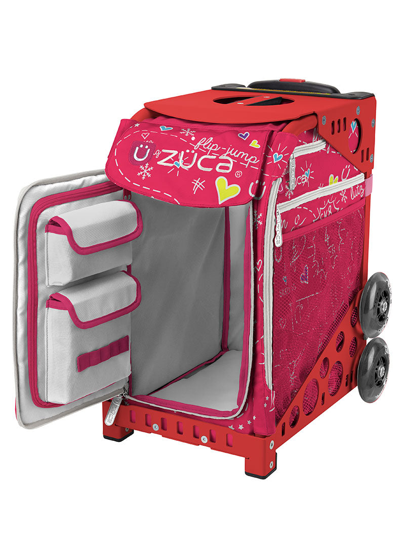 Pink SK8 Sport - Red_frame_flashing_wheels