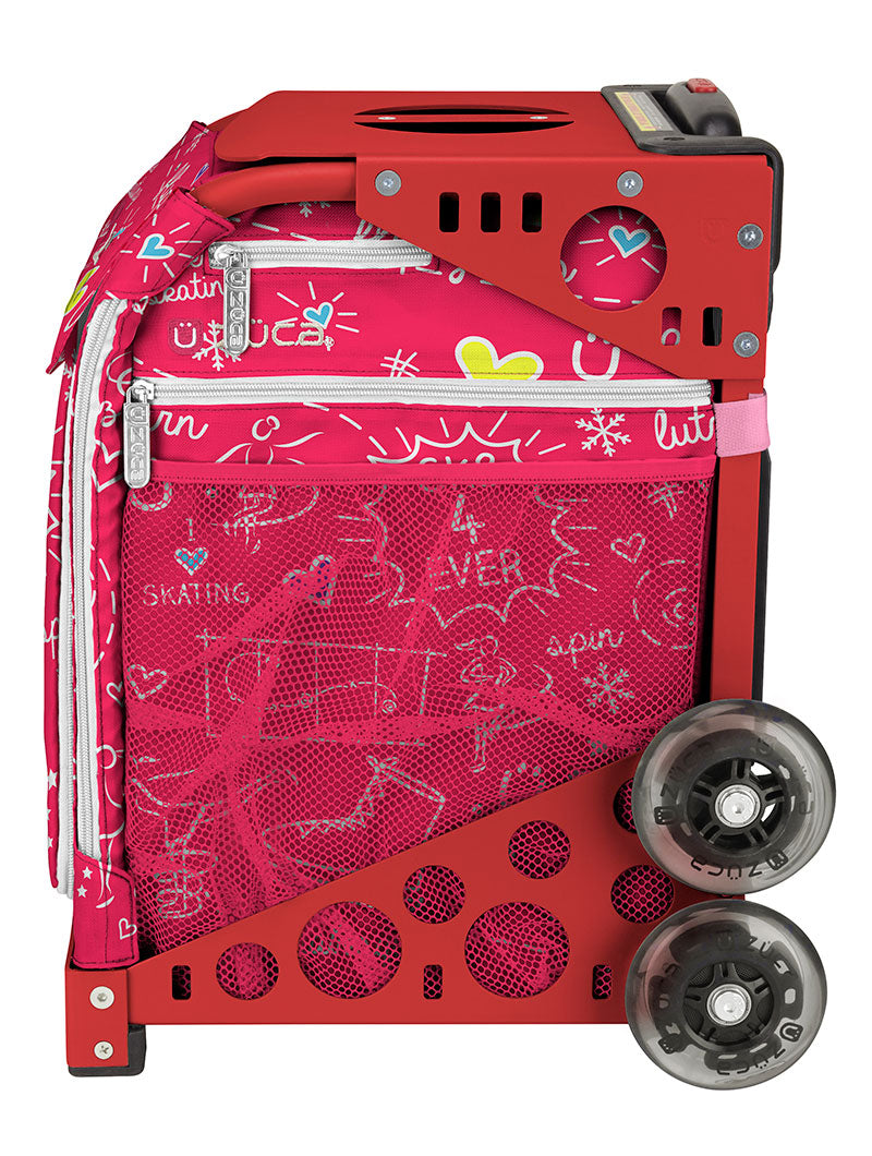 Pink SK8 Sport - Red_frame_flashing_wheels