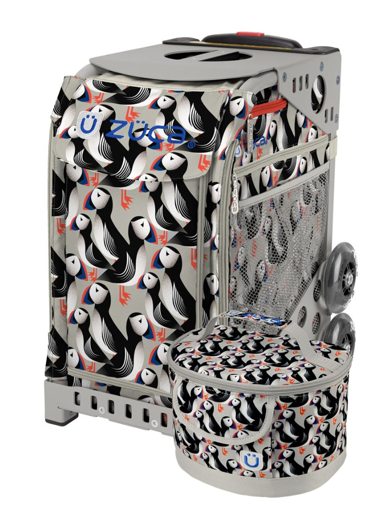 Playful Puffins Sport + Lunchbox - Gray_frame_flashing_wheels