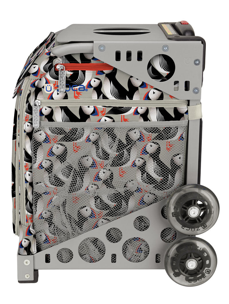 Playful Puffins Sport + Lunchbox - Gray_frame_flashing_wheels