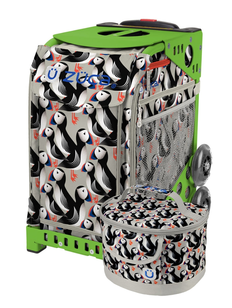 Playful Puffins Sport + Lunchbox - Green_frame_flashing_wheels