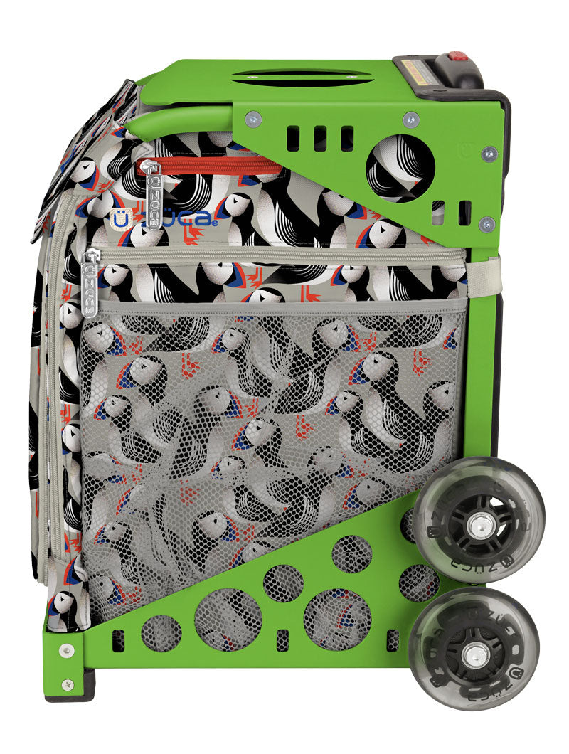Playful Puffins Sport + Lunchbox - Green_frame_flashing_wheels