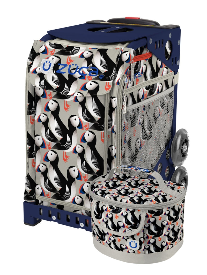 Playful Puffins Sport + Lunchbox - Navy_frame_flashing_wheels