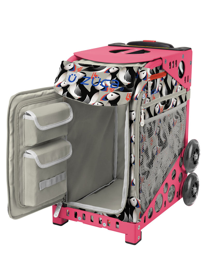 Playful Puffins Sport + Lunchbox - Pink_frame_flashing_wheels