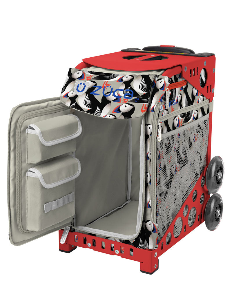 Playful Puffins Sport + Lunchbox - Red_frame_flashing_wheels
