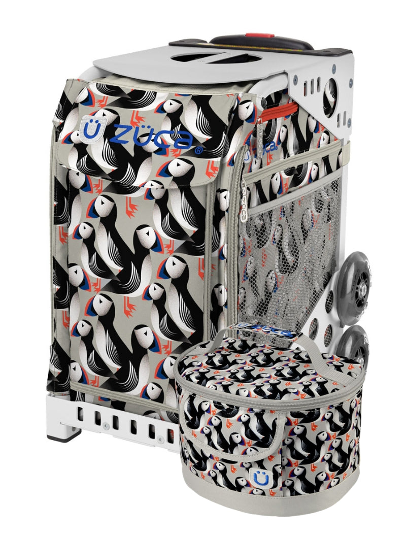 Playful Puffins Sport + Lunchbox - White_frame_flashing_wheels