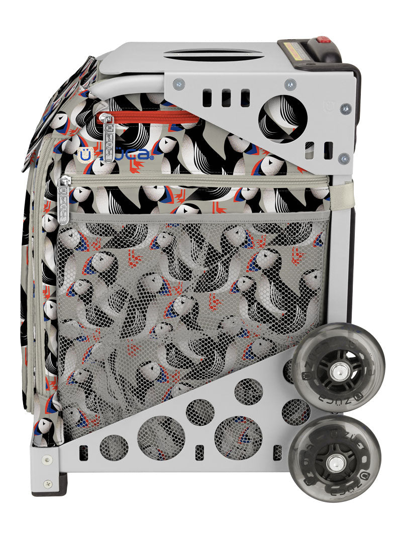 Playful Puffins Sport + Lunchbox - White_frame_flashing_wheels