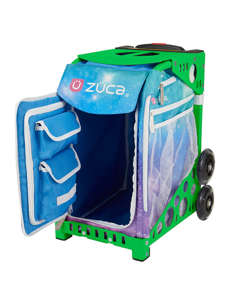 Shine Bright Sport + Lunchbox - Green_frame_flashing_wheels