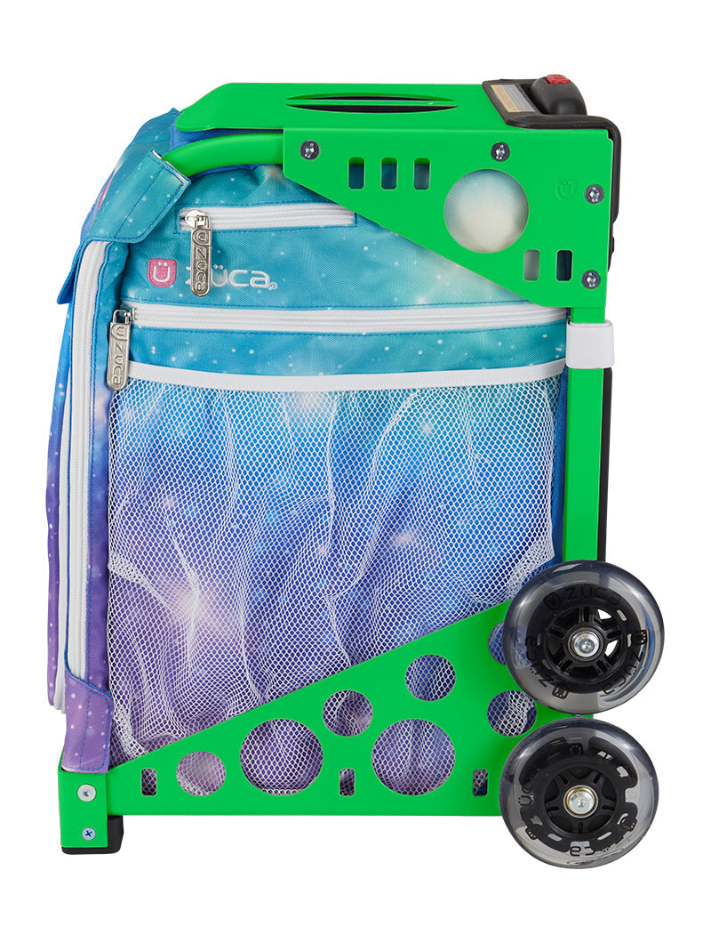 Shine Bright Sport + Lunchbox - Green_frame_flashing_wheels