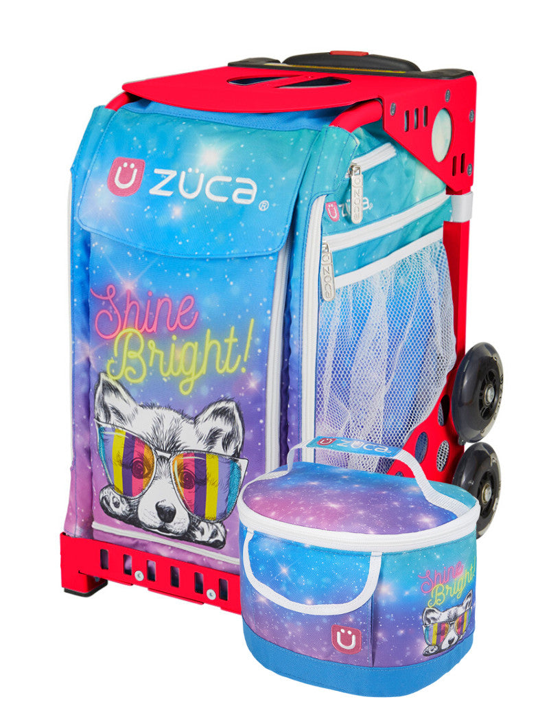 Shine Bright Sport + Lunchbox - Red_frame_flashing_wheels