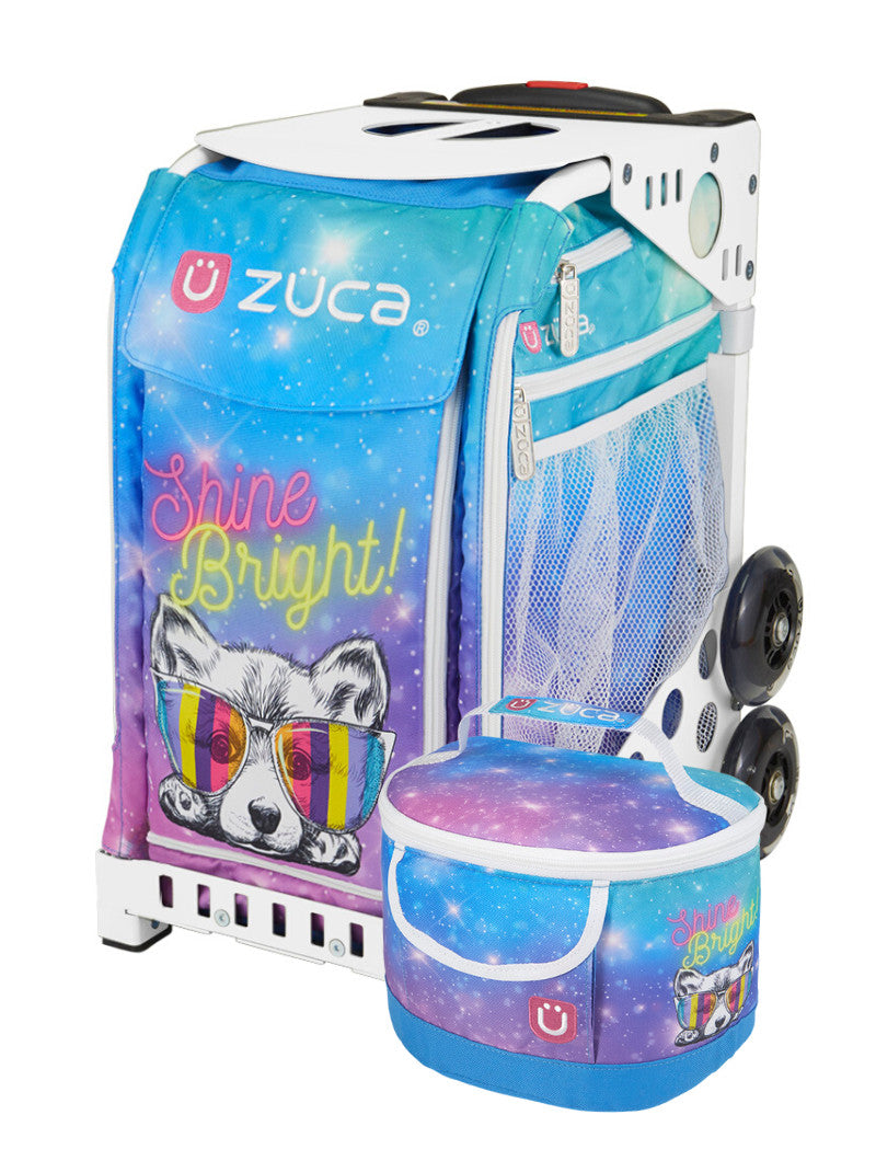 Shine Bright Sport + Lunchbox - White_frame_flashing_wheels