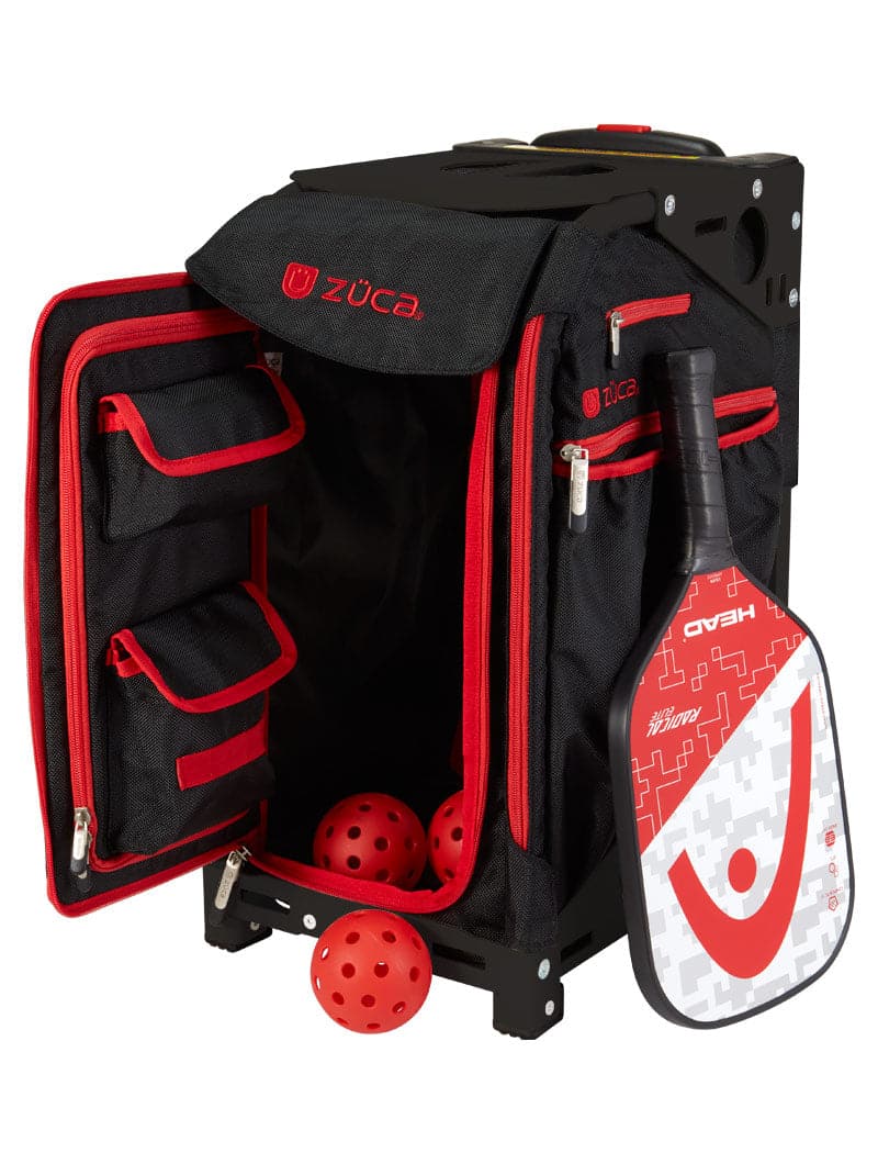 Buy ZÜCA Rolling Pickleball Pro Bag | Red/Black Frame