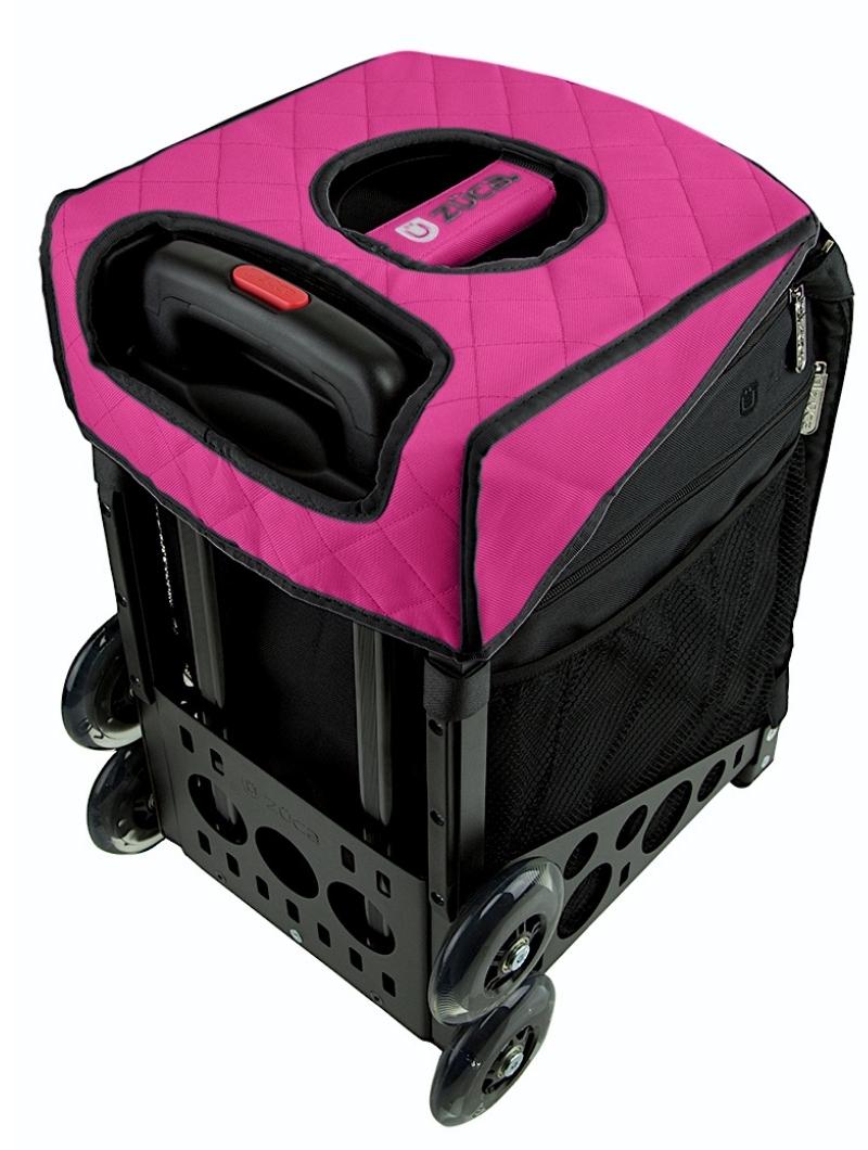 Seat Cushion - hot pink/black