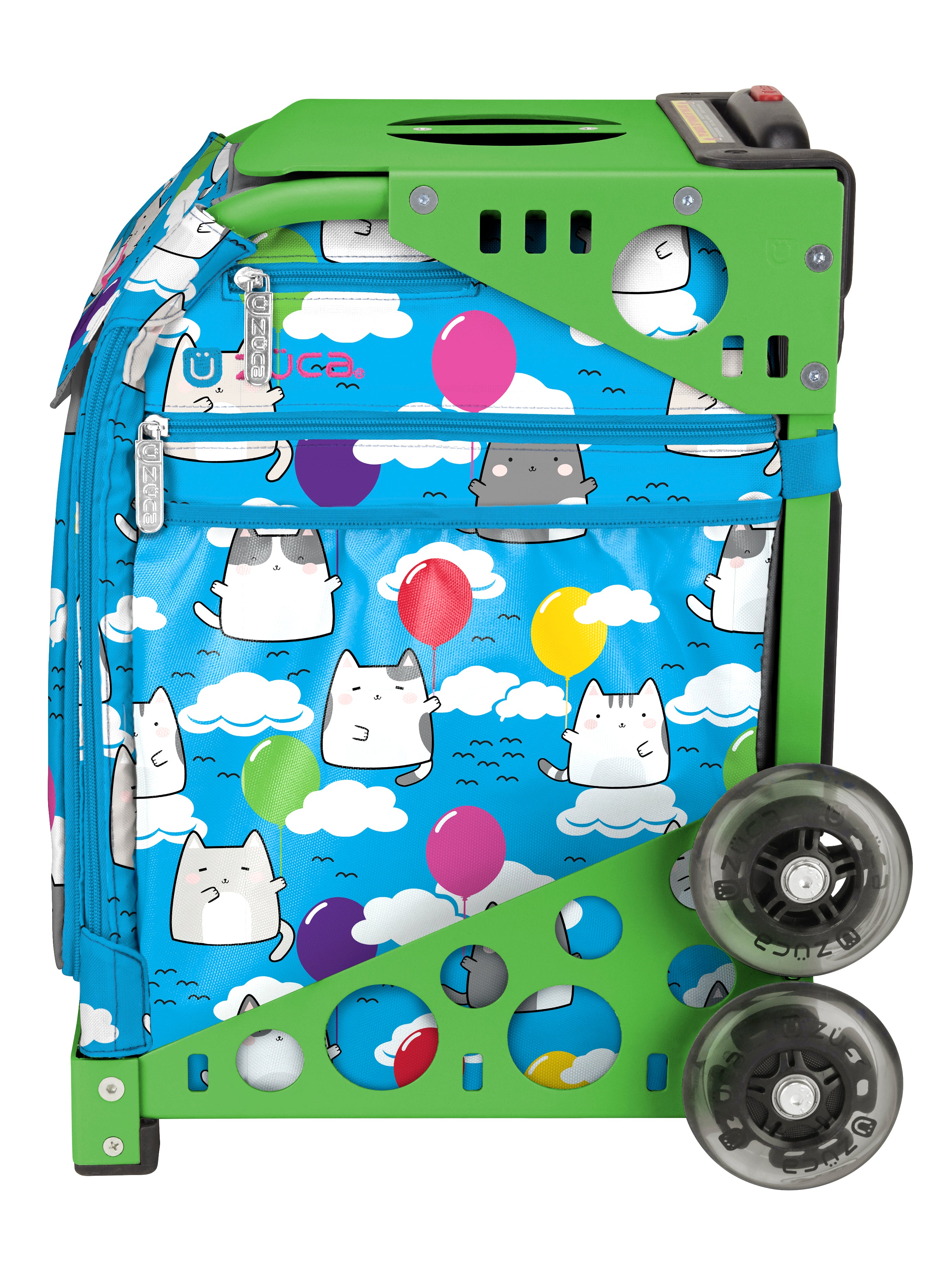 Aero Kitties Sport + Lunchbox - Green_frame_flashing_wheels