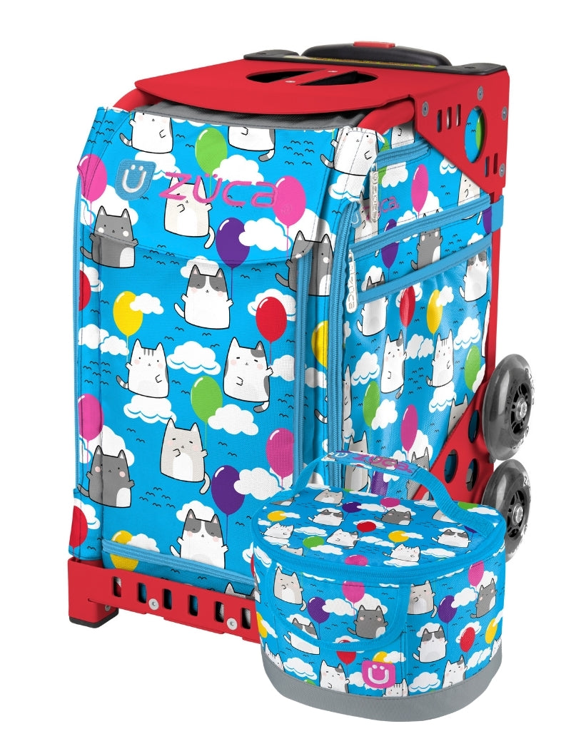 Aero Kitties Sport + Lunchbox - Red_frame_flashing_wheels