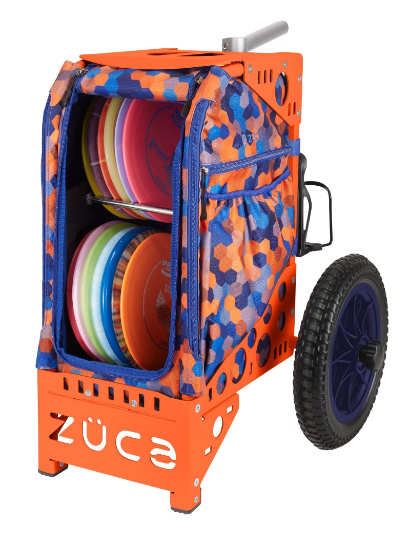 Garrett Gurthie Disc Golf Cart - orange/navy wheels