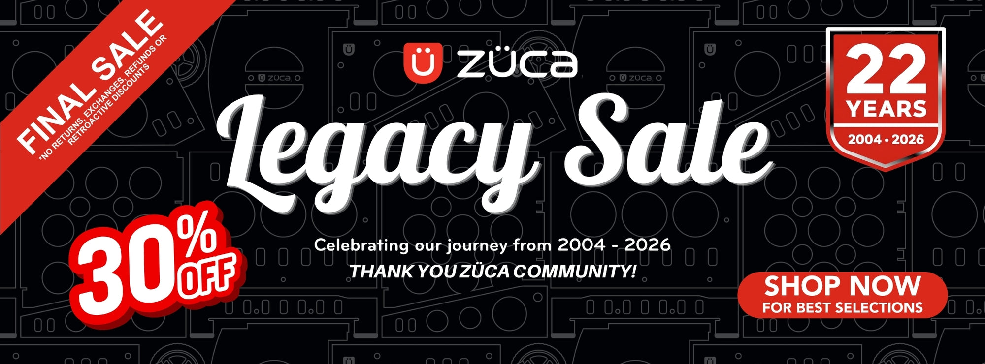 ZÜCA Legacy Sale!