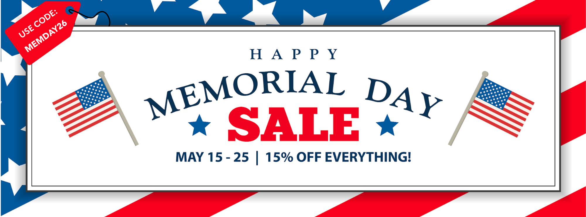 Memorial Day Sitewide Sale!