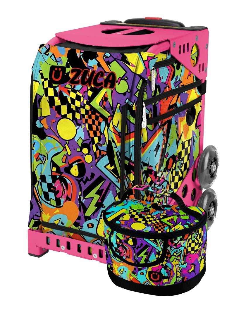 Urban Pulse Sport + Lunchbox - Pink_frame_flashing_wheels