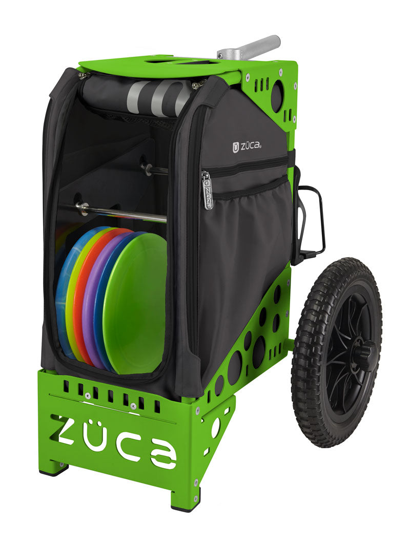 Disc Golf Cart Gunmetal/Green Black Bundle