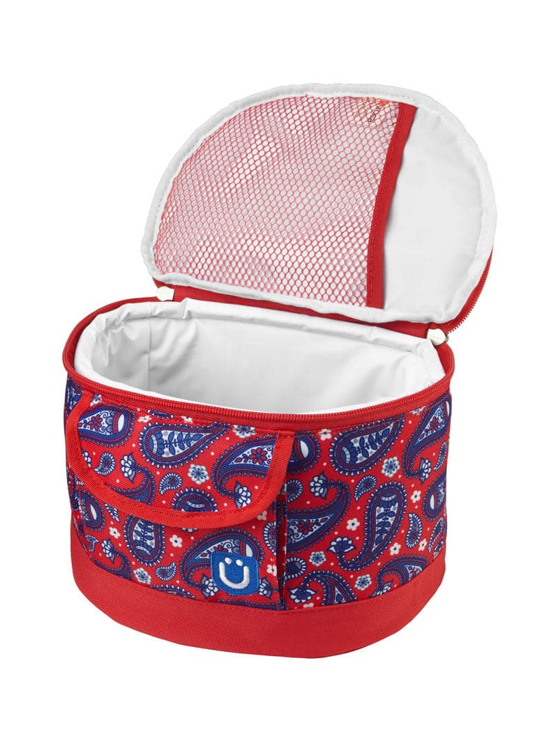 Lunchbox - paisley in red