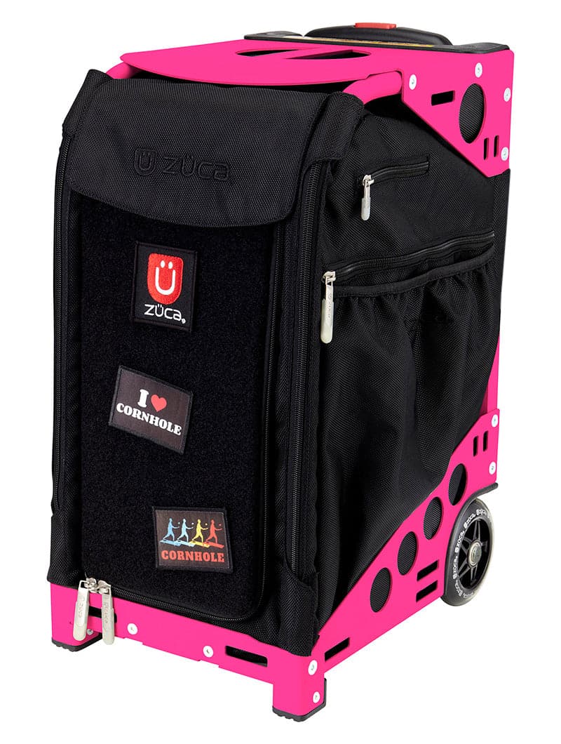 Cornhole Pro Black - neon pink